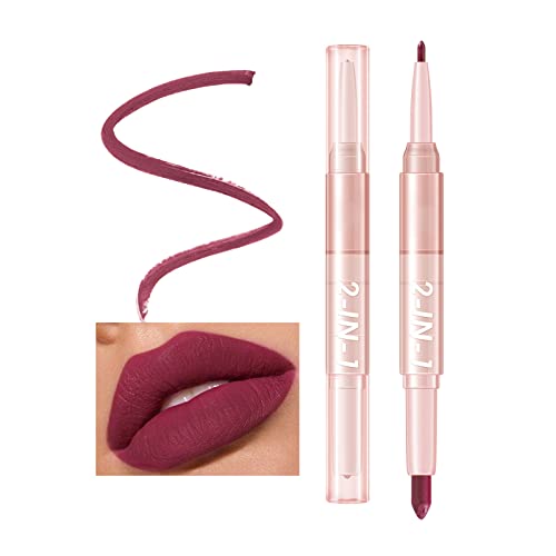 DAGEDA 2 in 1 Lip Liner and Lipstick, Matte Creamy