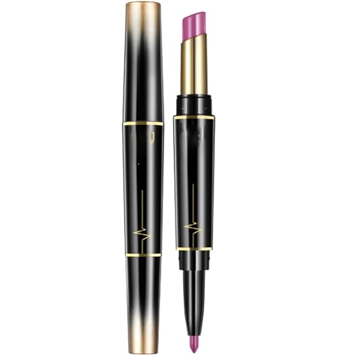 Yemnaw 16 Color Long Lasting Lipstick Lip Liner Combo, Double-ended