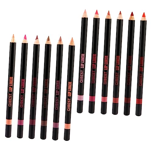 Beaupretty 12pcs Black Stick Lip Liner Accessories for Makeup Lip